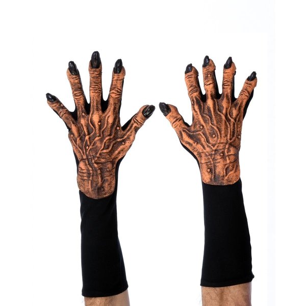 Zagone Zagone G1036 Rubber Fingers & Hair Trim Glued to Cotton & Spandex Blend New Short Pumpkin Gloves G1036